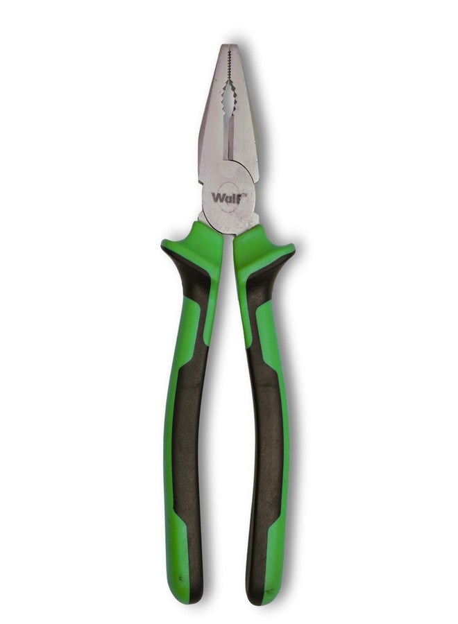 WULF 8 Inch Combination Cutting Plier | Heavy Duty Wire Cutter & Grip Tool | Anti-Rust Steel Construction with Shockproof Ergonomic Handle | Ideal for Electrical, Industrial & Plumbing Work - Image 1